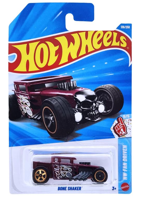 Hot Wheels Bone Shaker ミニカー Amazon.com: Hot Wheels Bone Shaker [Red] Fan Driven 5/5, 139/250-1